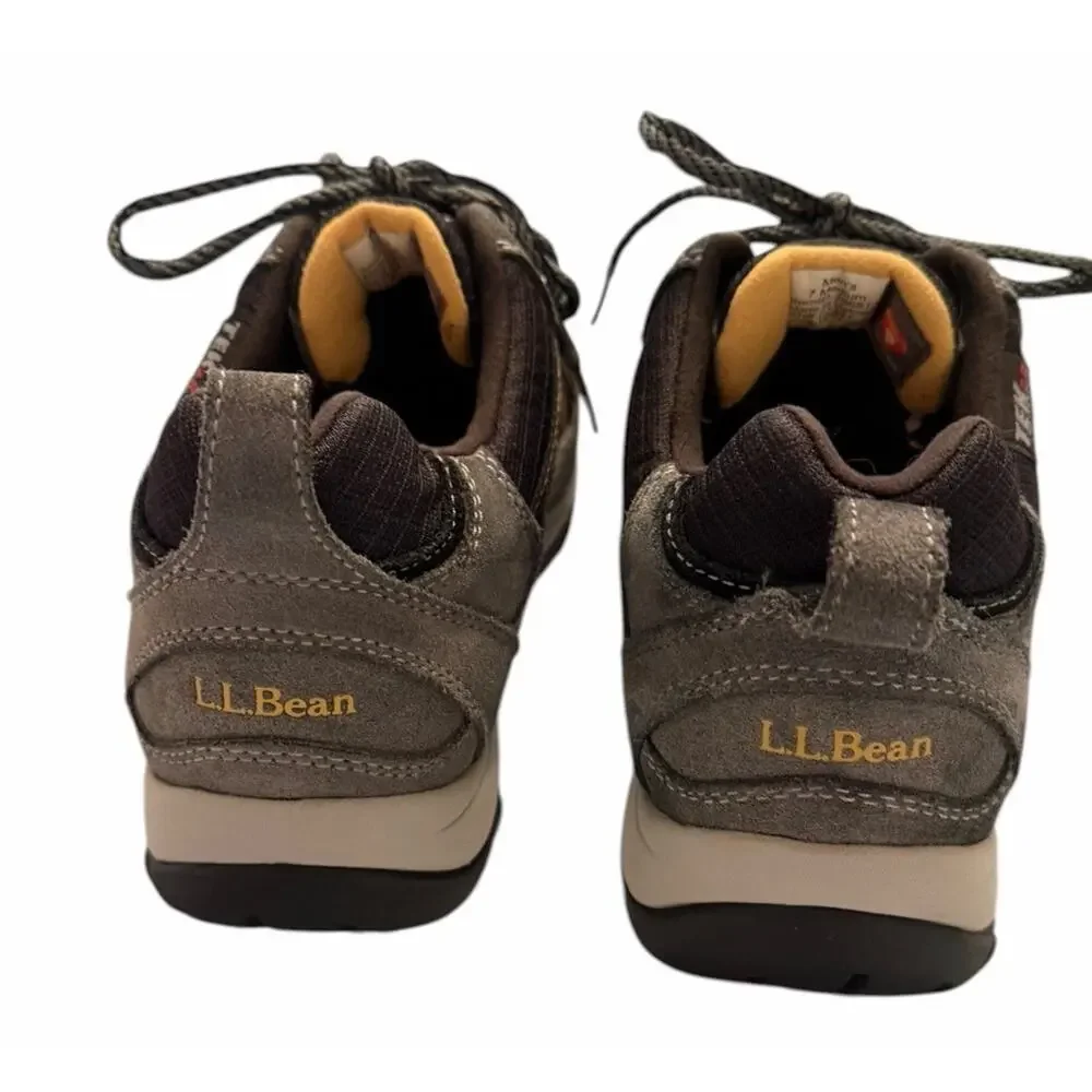 Mens LL BEAN Size 7 Hiking Snow Shoes Sneakers Gray Black